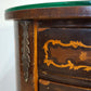 91438 Comodino in legno intarsiato con due cassetti frontali
