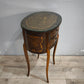 91438 Comodino in legno intarsiato con due cassetti frontali