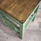 181 Set n 4 sedie verdi con seduta color legno