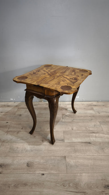 91434 Tavolo da gioco in legno con piano apribile