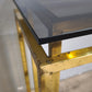 193 Console in ottone e vetro fumé