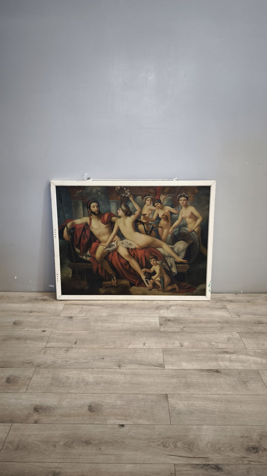 174 Antico dipinto con scena di nudi