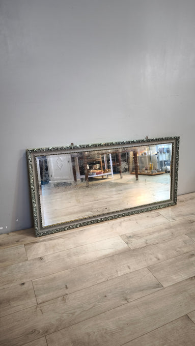 1887 Specchio con cornice rettangolare color argento e verde