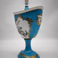 91531 Coppia di vasi vecchia Parigi in porcellana azzurra e oro