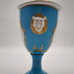 91531 Coppia di vasi vecchia Parigi in porcellana azzurra e oro