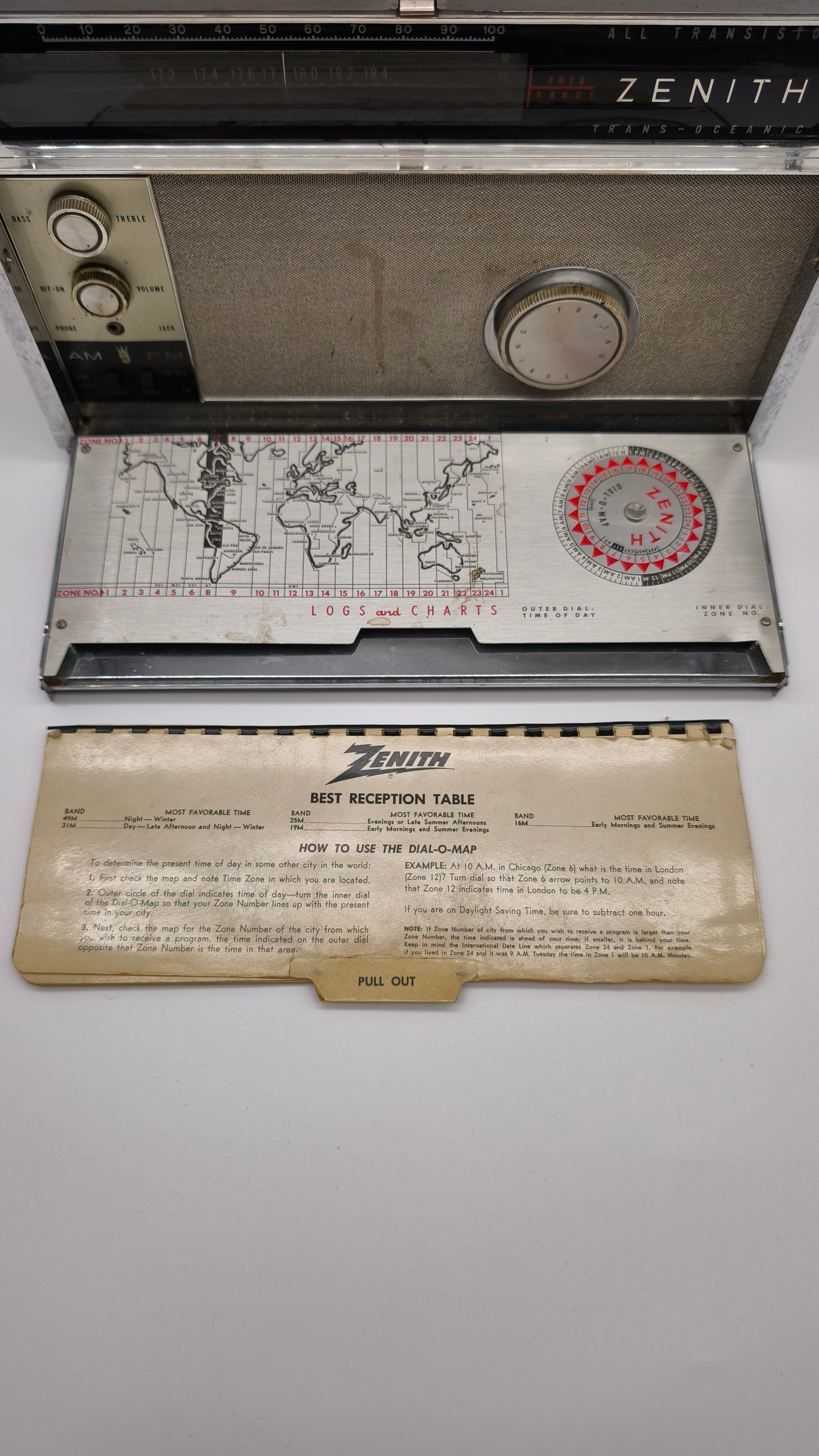 91487 Radio d'epoca Zenit trans-oceanic Royal '3000' Multiband FM-AM