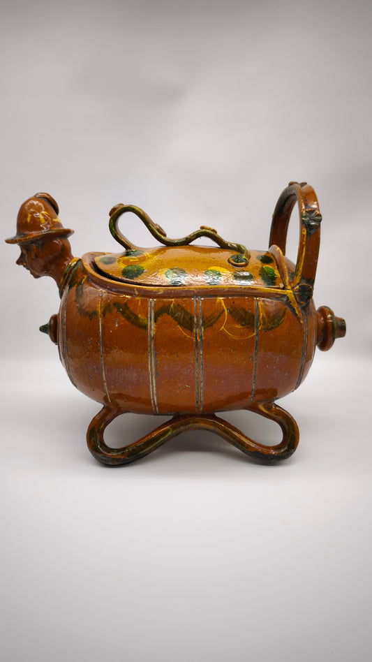 150 Fiasca in terracotta smaltata tirolese