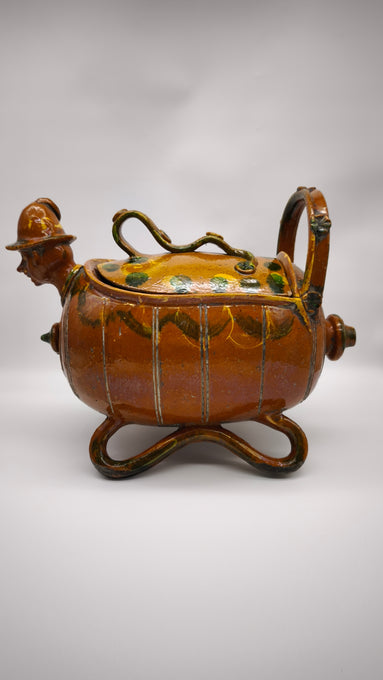 150 Fiasca in terracotta smaltata tirolese