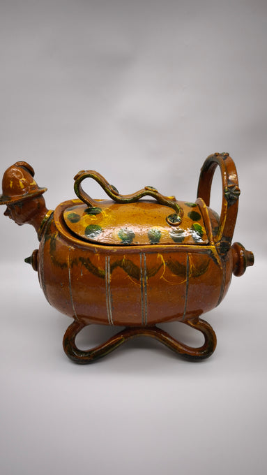 150 Fiasca in terracotta smaltata tirolese