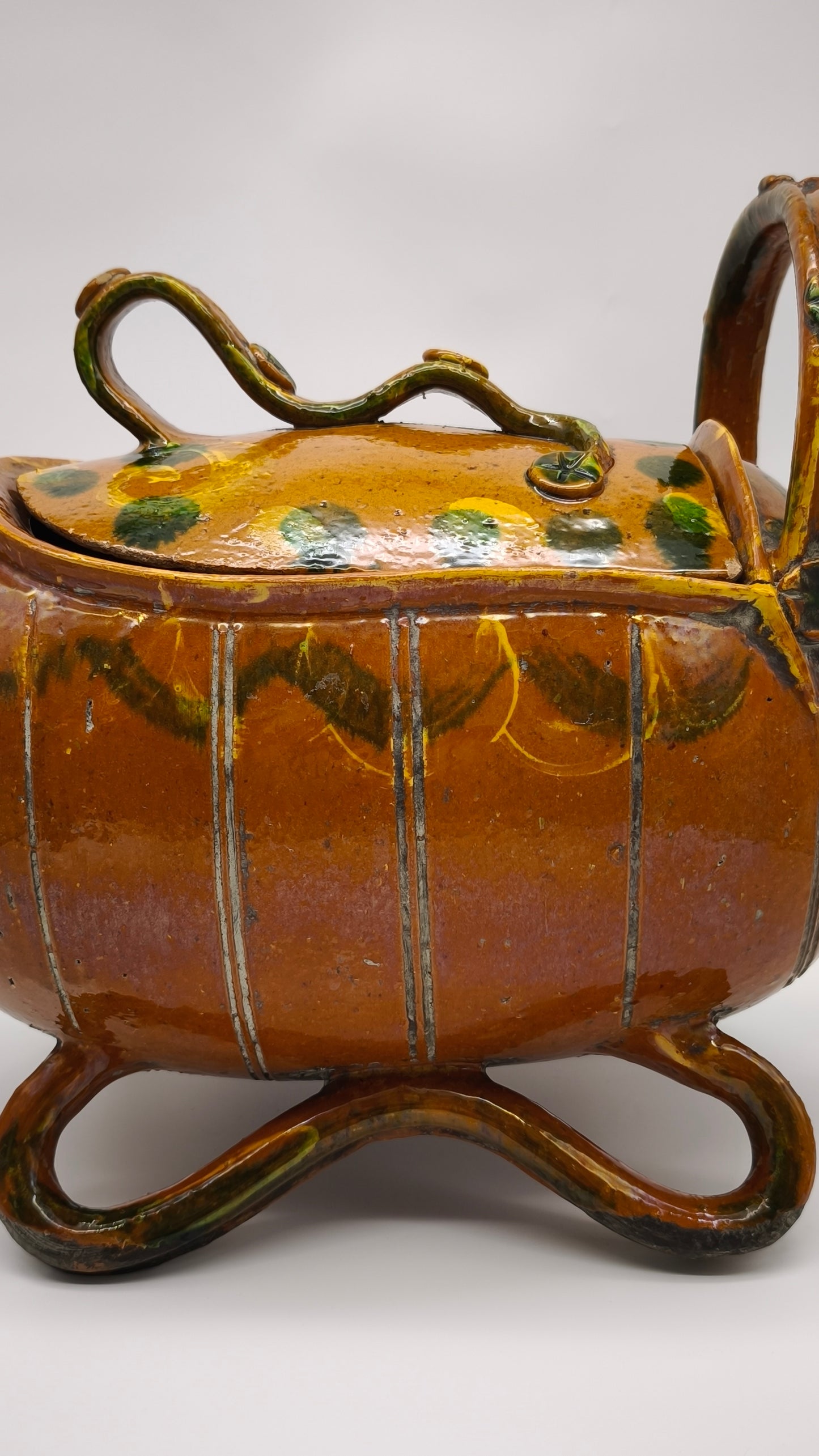 150 Fiasca in terracotta smaltata tirolese