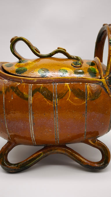 150 Fiasca in terracotta smaltata tirolese