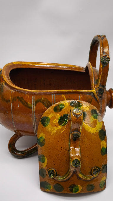 150 Fiasca in terracotta smaltata tirolese
