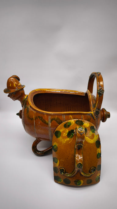 150 Fiasca in terracotta smaltata tirolese
