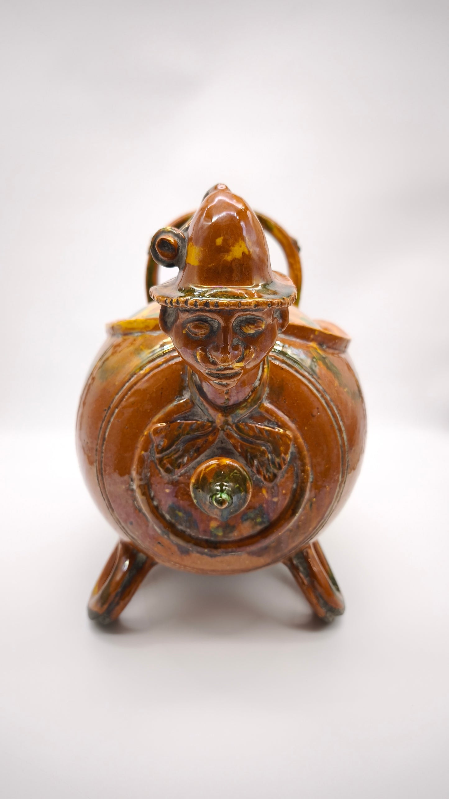 150 Fiasca in terracotta smaltata tirolese