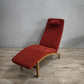 91578 Chaise longue in legno rivestita in alcantara