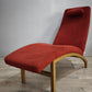 91578 Chaise longue in legno rivestita in alcantara