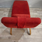 91578 Chaise longue in legno rivestita in alcantara