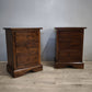 91702 Coppia di comodini in legno con tre cassetti