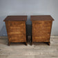 91702 Coppia di comodini in legno con tre cassetti