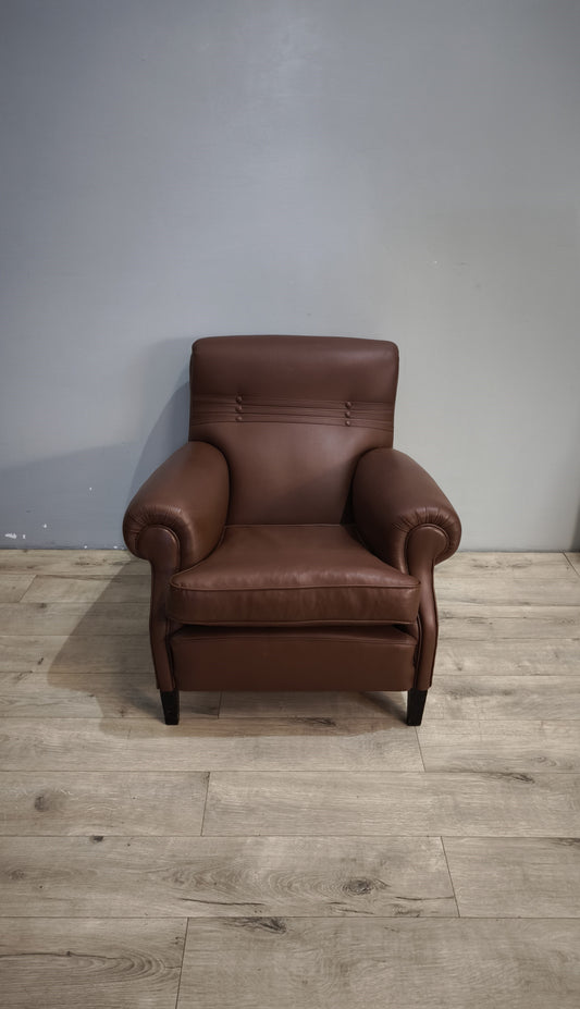 194 Poltrona in pelle marrone