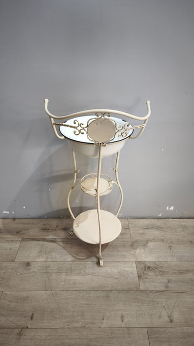91789 Porta catino in metallo bianco 'Bath Le bain'