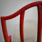 91797 Poltroncina in legno verniciata rossa con seduta rosa
