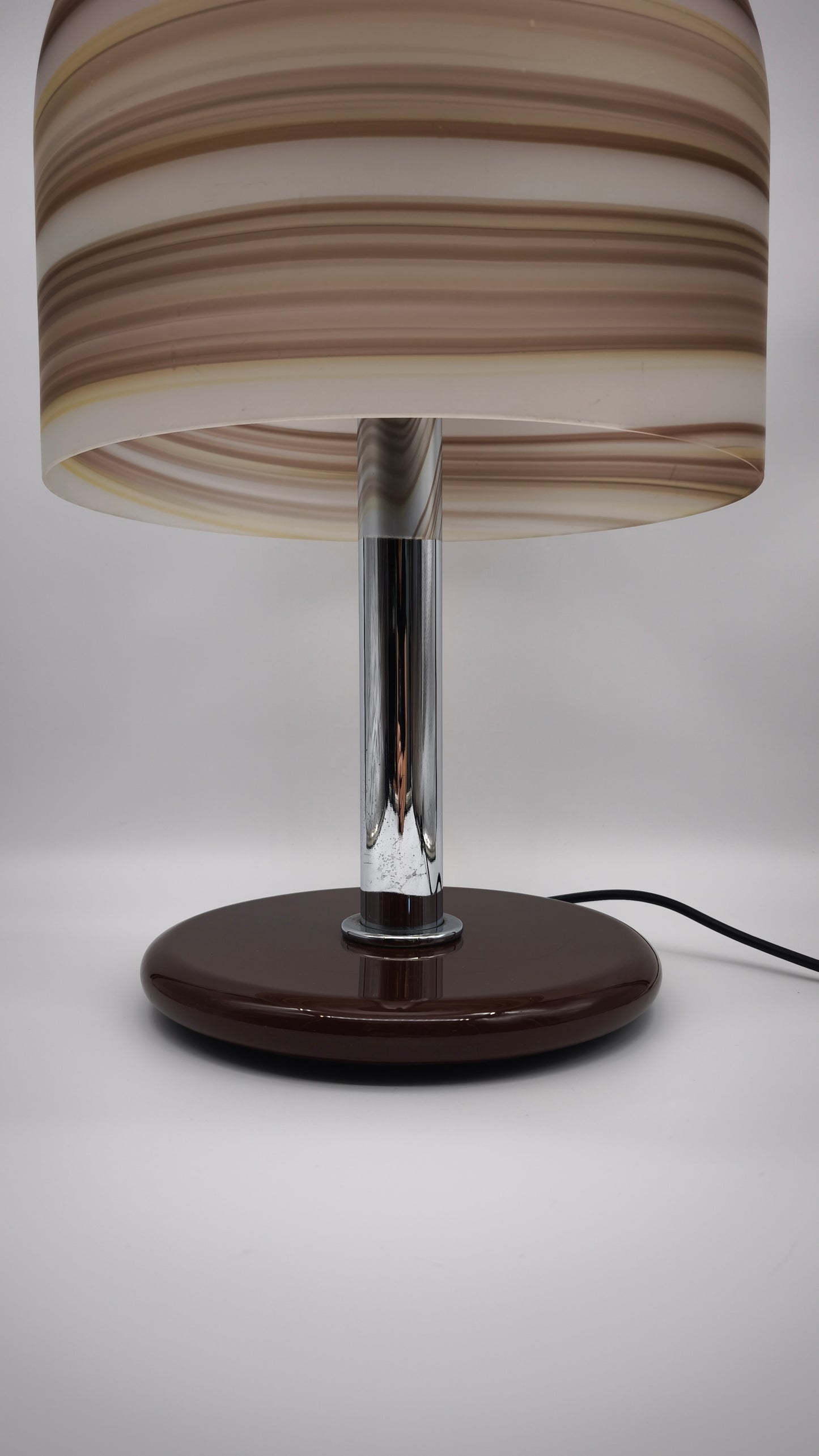 91749 Lampada da tavolo con cappello in vetro soffiato di Murano, anni '70