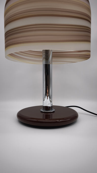 91749 Lampada da tavolo con cappello in vetro soffiato di Murano, anni '70