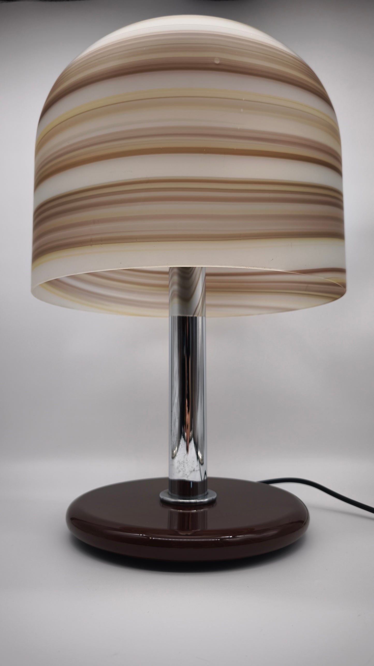 91749 Lampada da tavolo con cappello in vetro soffiato di Murano, anni '70