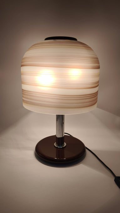 91749 Lampada da tavolo con cappello in vetro soffiato di Murano, anni '70