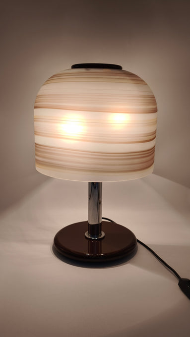 91749 Lampada da tavolo con cappello in vetro soffiato di Murano, anni '70