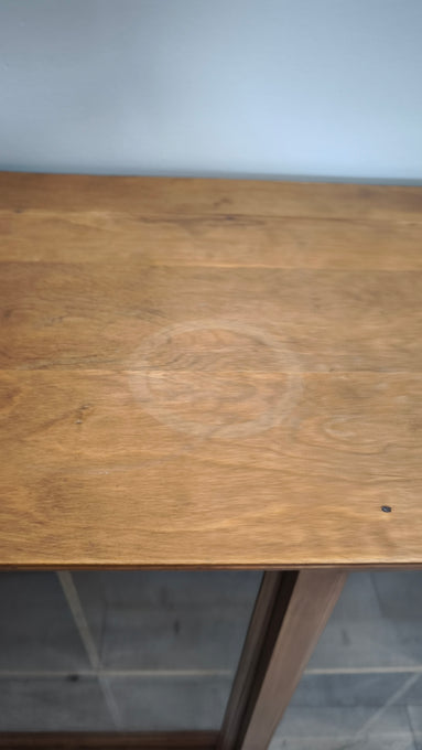 199 Vetrina due ante in legno con sportelli scorrevoli