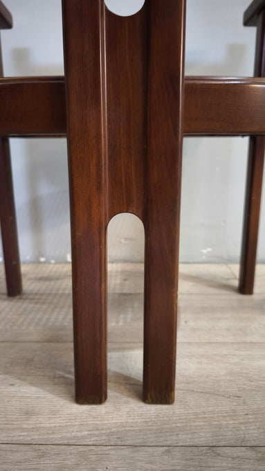 91802 Poltroncina in legno con seduta in paglia di Vienna