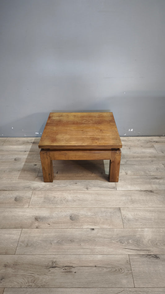 91838 Tavolino da salotto in legno con piano quadrato