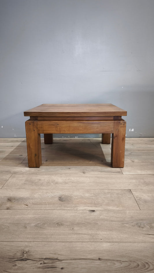 91838 Tavolino da salotto in legno con piano quadrato