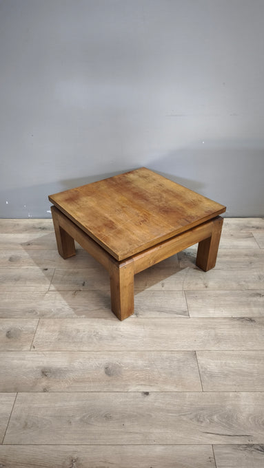 91838 Tavolino da salotto in legno con piano quadrato