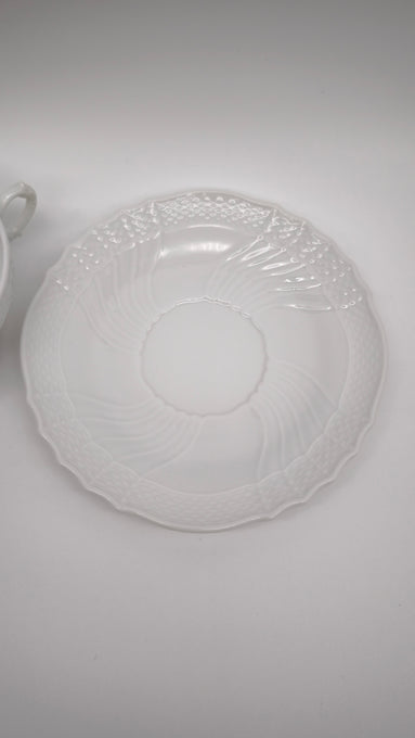917156 Tazza da tè con piattino Antico Doccia in porcellana bianca