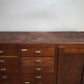 91853 Mobile archivio vintage in legno con 22 cassetti e uno sportello