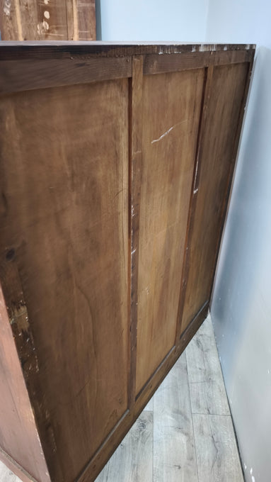 91853 Mobile archivio vintage in legno con 22 cassetti e uno sportello
