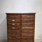 91854 Mobile archivio vintage in legno con 16 cassetti