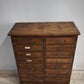 91854 Mobile archivio vintage in legno con 16 cassetti