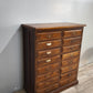 91854 Mobile archivio vintage in legno con 16 cassetti