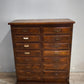 91854 Mobile archivio vintage in legno con 16 cassetti