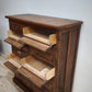 91854 Mobile archivio vintage in legno con 16 cassetti