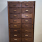 91855 Mobile archivio vintage in legno con 20 cassetti Anonima Castelli