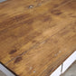 91943 Tavolo con base bianca e piano color legno
