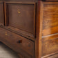 91944 Cassapanca in legno massello con sportelli a ribalta