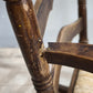 91946 Sedia a dondolo in legno e paglia
