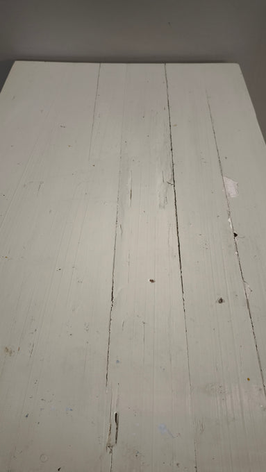 91963 Tavolo pieghevole bianco da esterno in ferro e legno