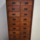 91855 Mobile archivio vintage in legno con 20 cassetti